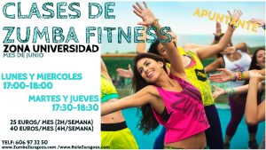 Zumba Zaragoza intensivo Junio Julio intensivo